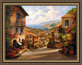 Out on The Town Framed Paintings - Town II by Paul Guy Gantner by Unknown Artist