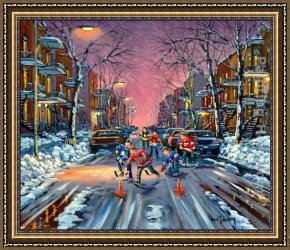 La Priere Du Soir a Tanger Framed Paintings - Un soir de Fevrier by Unknown Artist