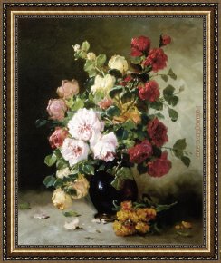 Untitled Framed Paintings - Untitled flower by Unknown Artist