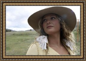 Western Kansas Framed Paintings - Western Girl by Unknown Artist