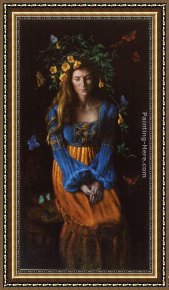 Saskia As Flora Framed Paintings - Flora by Van Rainy Hecht-Nielsen