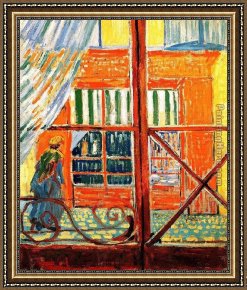 The Goldfish Window Framed Paintings - A Pork-Butchers Shop Seen from a Window by Vincent van Gogh