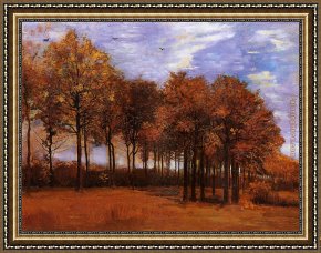 Adrian Van Utrecht Framed Paintings - Autumn Landscape by Vincent van Gogh