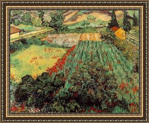 Mountain Poppies III Framed Paintings - Field with Poppies by Vincent van Gogh