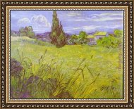 Vincent van Gogh Green Wheat Field with Cypress. Saint-Remy painting  anysize 50% off - Green Wheat Field with Cypress. Saint-Remy painting for  sale
