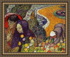 Ladies at The Milliners Framed Paintings - Ladies of Arles by Vincent van Gogh