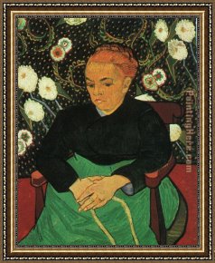 Madame Framed Paintings - Madame Roulin Rocking the Cradle by Vincent van Gogh