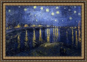 Adrian Van Utrecht Framed Paintings - Starry Night over the Rhone by Vincent van Gogh