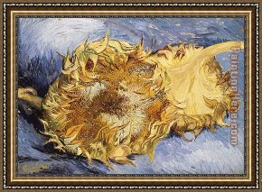 Adrian Van Utrecht Framed Paintings - Sunflowers by Vincent van Gogh