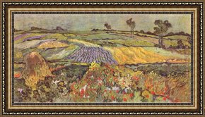 Eze-sur-mer Framed Paintings - The Lowlands at Auvers-Sur-Oise by Vincent van Gogh