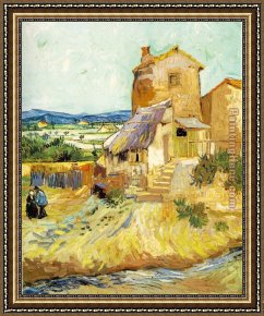 Cottage,rainbow,mill Framed Paintings - The Old Mill by Vincent van Gogh