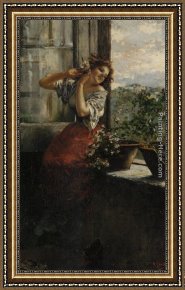 Silent Thoughts Framed Paintings - Distant Thoughts by Vincenzo Irolli