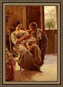 Farewell Kiss Framed Paintings - The Kiss by Vincenzo Irolli