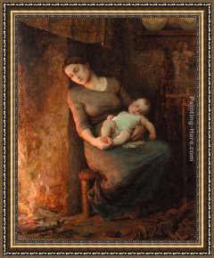 Eze-sur-mer Framed Paintings - L'homme est en mer by Virginie Demont-Breton