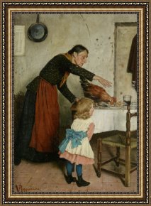 The Guest's Arrival Framed Paintings - An Unwelcome Guest by Vittorio Reggianini