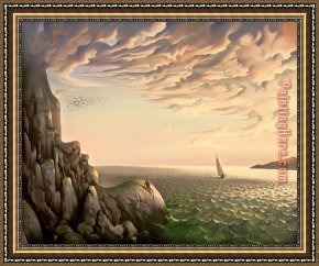 Vladimir Kush Framed Paintings - Bound for Distant Shores by Vladimir Kush