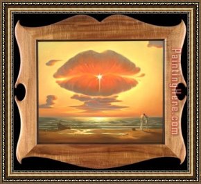 Farewell Kiss Framed Paintings - Farewell Kiss by Vladimir Kush