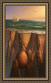 Vladimir Kush Framed Paintings - Journey Along The Edge of The Earth by Vladimir Kush