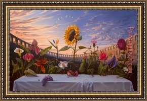 Vladimir Kush Framed Paintings - Last Supper by Vladimir Kush
