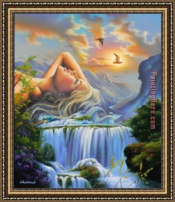 The Foster Mother Framed Paintings - Mother Earth by Vladimir Kush
