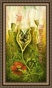 The Opium Smoker Framed Paintings - Opium Lovers by Vladimir Kush