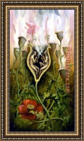 The Opium Smoker Framed Paintings - Opium Lovers Sm by Vladimir Kush