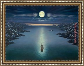 Spirits Framed Paintings - Spirit of Magellan by Vladimir Kush