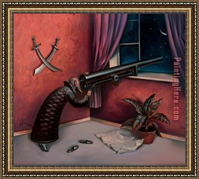 Star Framed Paintings - Star Target by Vladimir Kush