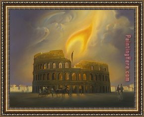 Vladimir Kush Framed Paintings - Theatre of Nero by Vladimir Kush