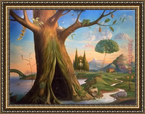 Vladimir Kush Framed Paintings - Tree of Life by Vladimir Kush