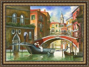 Vladimir Kush Framed Paintings - Venetian Season by Vladimir Kush
