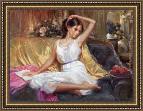 Sleeping Beauty Framed Paintings - Beauty by Vladimir Volegov