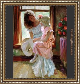 A Chat with His Lordship Framed Paintings - Morning Chat by Vladimir Volegov