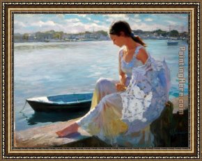Street of Dreams Framed Paintings - River of Dreams by Vladimir Volegov