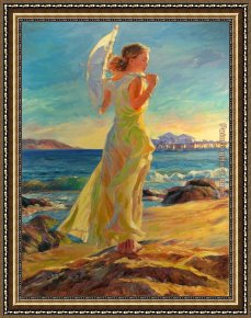 Summer Framed Paintings - Summer Wind by Vladimir Volegov