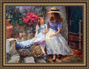 A Moment of Comfort Framed Paintings - The Sweetest Moment by Vladimir Volegov