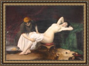 Design for The Grande Galerie in The Louvre Framed Paintings - La grande Iza by Vlaho Bukovac