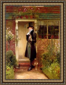 The Suitor Framed Paintings - The Suitor by Walter-Dendy Sadler