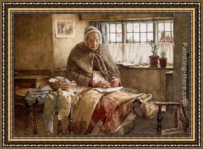 Walter Framed Paintings - At Evening Time It Shall Be Light by Walter Langley