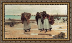 Walter Framed Paintings - The Breadwinners by Walter Langley