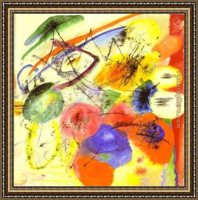 Homage to Kandinsky Framed Paintings - Black Strokes by Wassily Kandinsky
