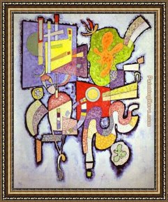 Homage to Kandinsky Framed Paintings - Complex Simple by Wassily Kandinsky