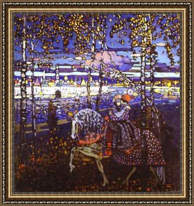 Homage to Kandinsky Framed Paintings - Couple Riding by Wassily Kandinsky