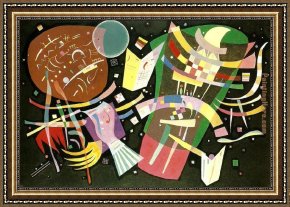 Wassily Framed Paintings - dominant curve 1 by Wassily Kandinsky
