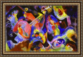 Flood Improvisation Framed Paintings - Flood Improvisation by Wassily Kandinsky