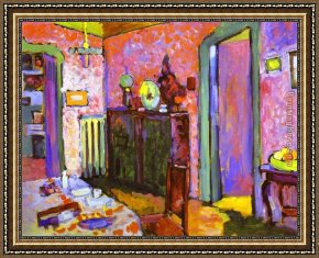 Homage to Kandinsky Framed Paintings - Interior My Dining Room by Wassily Kandinsky