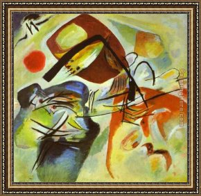 Homage to Kandinsky Framed Paintings - Picture with a Black Arch by Wassily Kandinsky