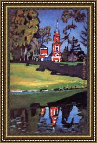 Homage to Kandinsky Framed Paintings - Red Church by Wassily Kandinsky