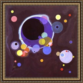Homage to Kandinsky Framed Paintings - Several Circles by Wassily Kandinsky