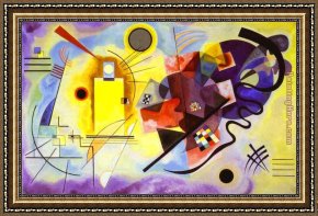 Homage to Kandinsky Framed Paintings - Yellow Red Blue by Wassily Kandinsky